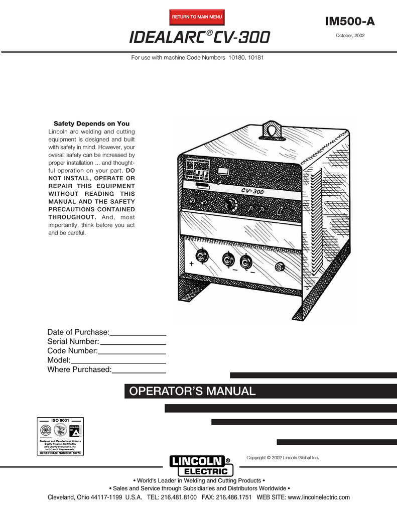 Lincoln Welder Serial Number Chart