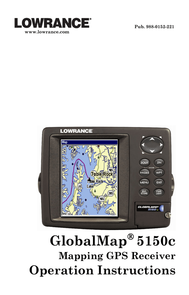 Lowrance electronic 5150C GPS Receiver User Manual Manualzz