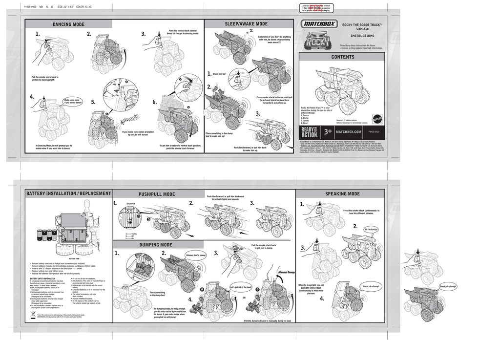 rocky matchbox dump truck instructions