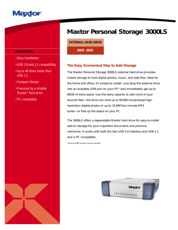 maxtor personal storage 3200 driver windows 7