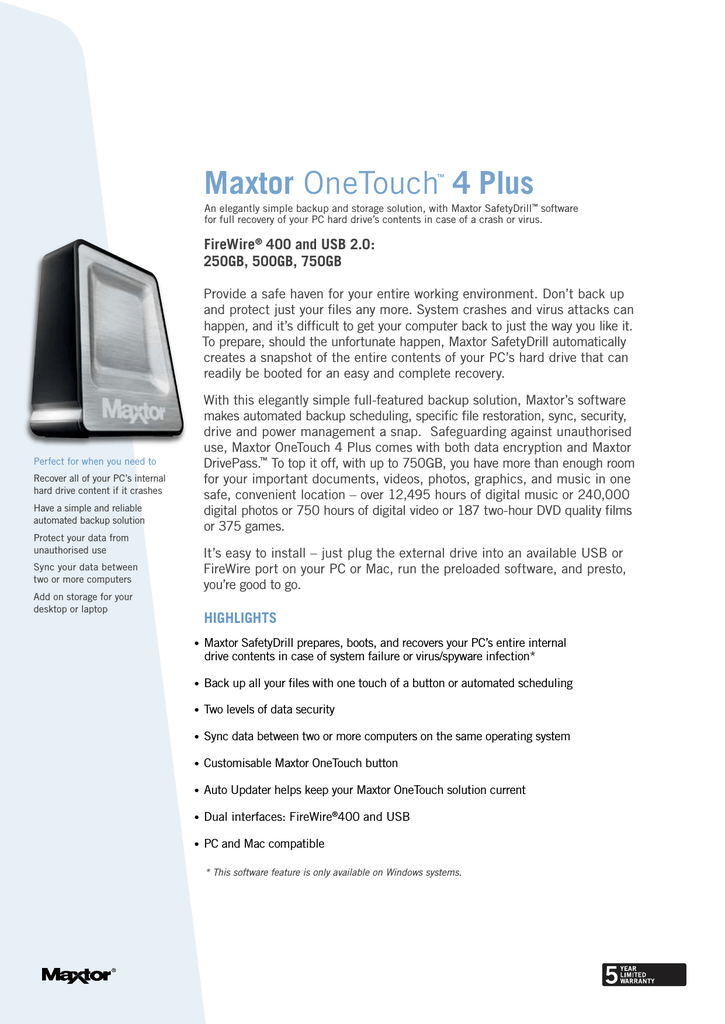 my maxtor one touch not recognized my maxtor one touch not recognized