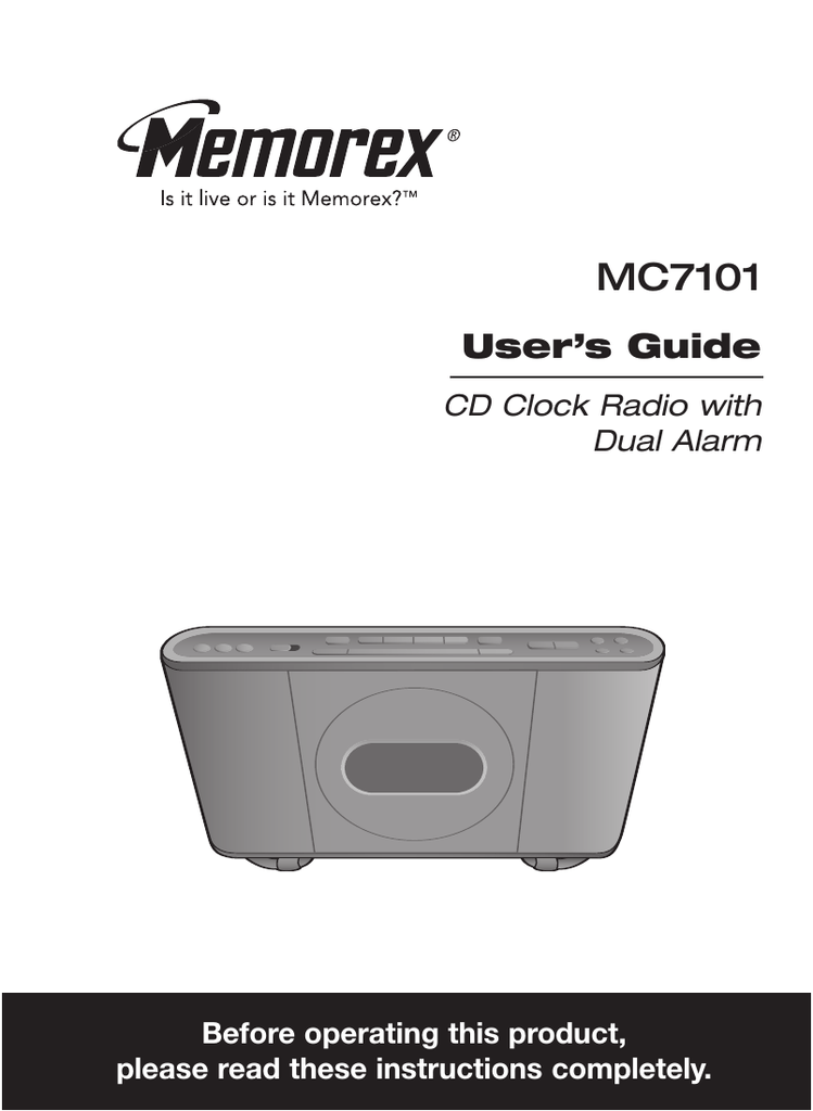 Memorex Am Fm Cd Alarm Clock Radio Manual - Arm Designs