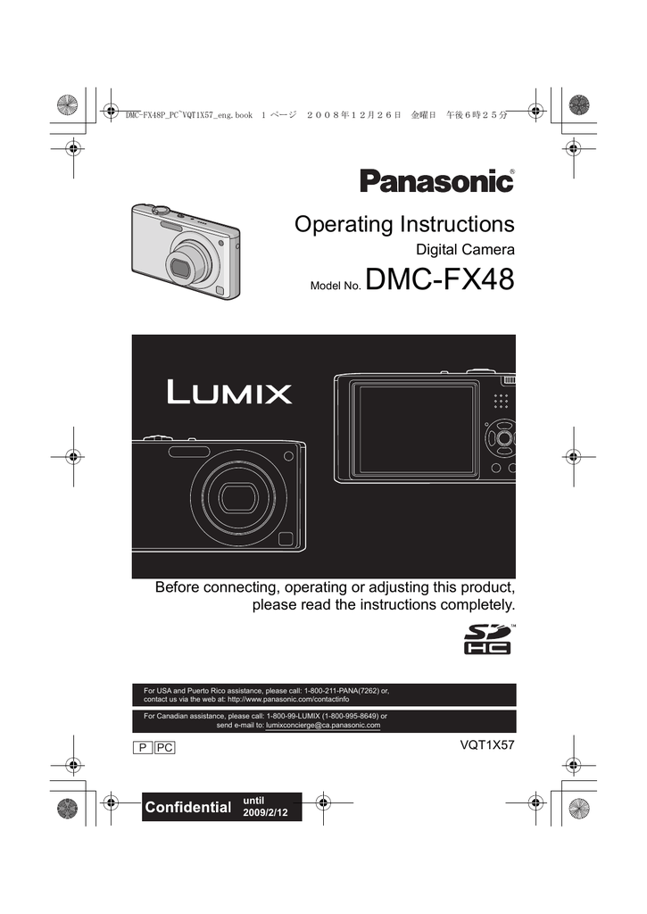 Panasonic DMC-FX48 User manual | Manualzz