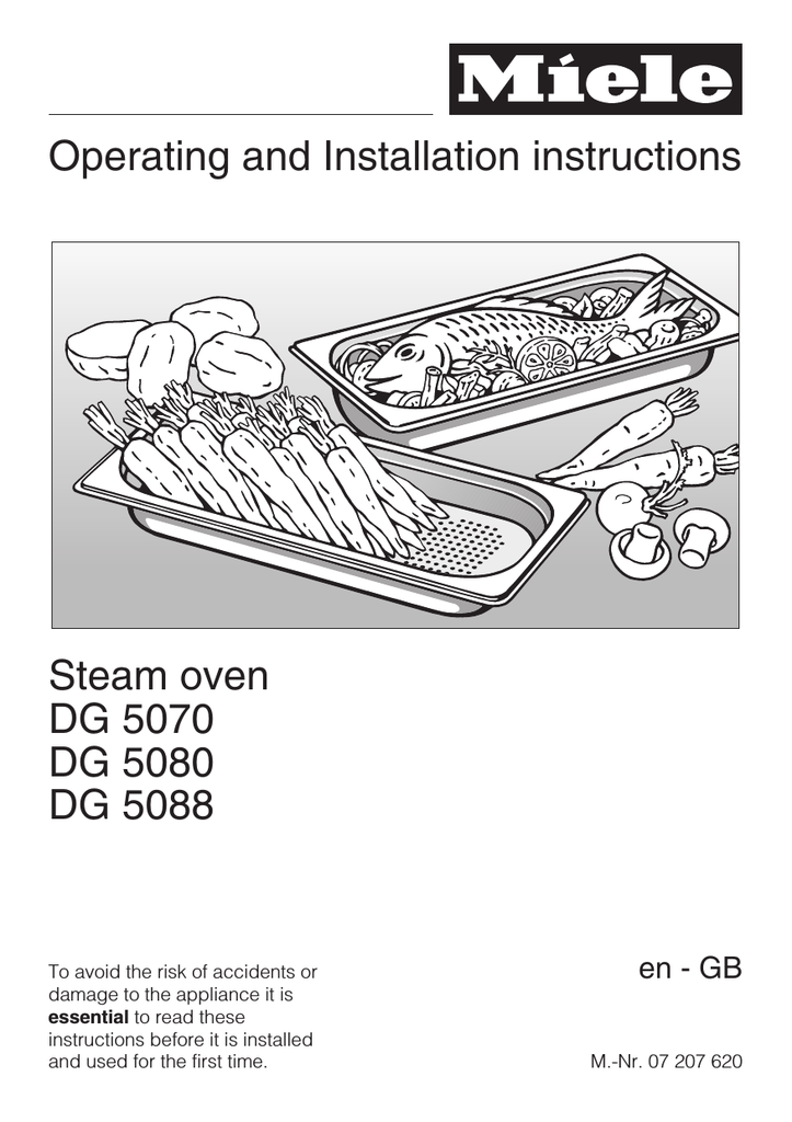 Miele DG 2661 Oven User Manual Manualzz