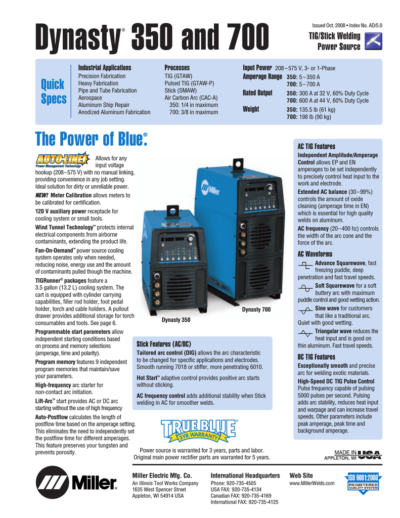 Miller Electric 700 Welder User Manual | Manualzz