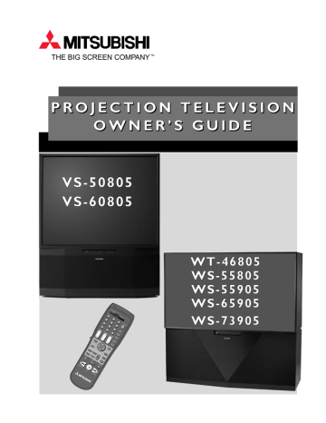 Mitsubishi Electronics WT-46805 Projection Television Owner's Guide | Manualzz