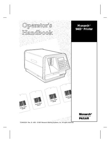 Monarch 9403tm Printer User Manual Manualzz