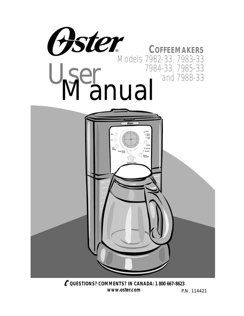 Mr. Coffee 7982-33 Coffeemaker User Manual | Manualzz