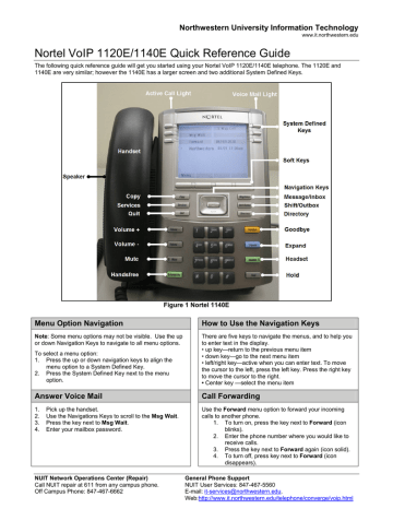 Nortel Networks 1120E/1140E Cordless Telephone User Manual | Manualzz