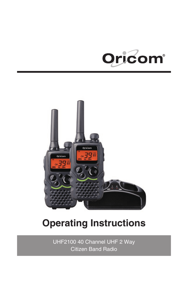 UHF2100 Radio User Manual Manualzz