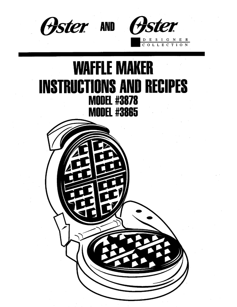 sunbeam w2 waffle iron manual