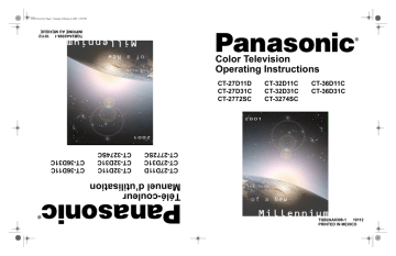 Panasonic CT-27D11D, CT-27D31C, CT-2772SC, CT-32D11C, CT-32D31C, CT-3274SC, CT-36D11C, CT | Manualzz