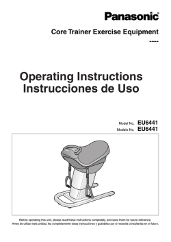 Panasonic EU6441 - Operating instructions, Operating manual, User 