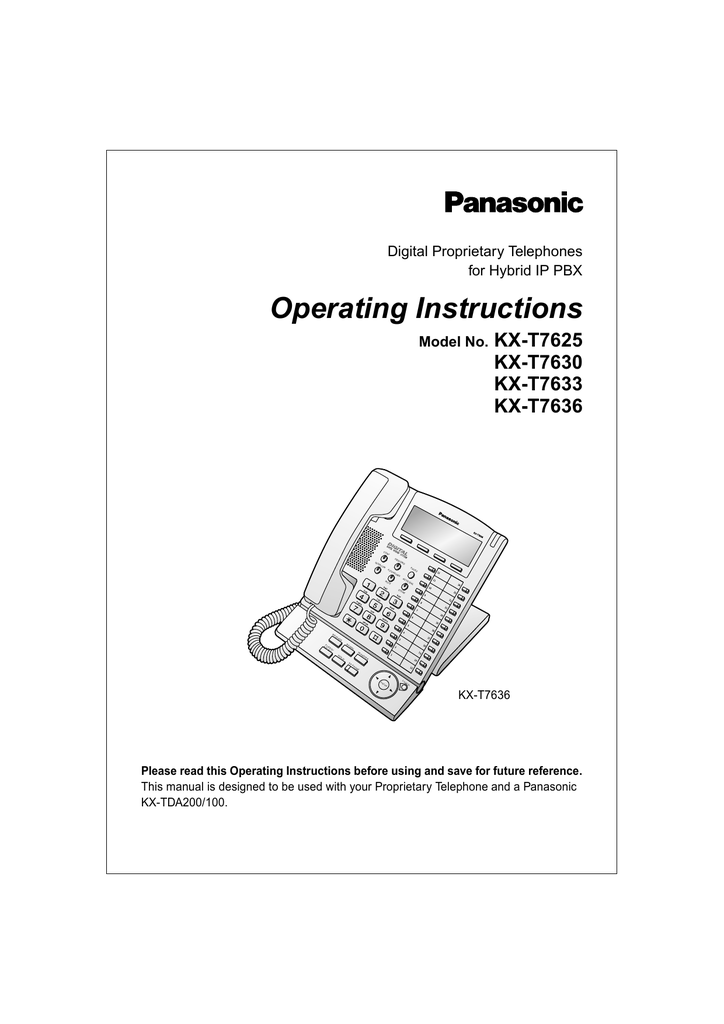 Panasonic Kx T7633 Telephone User Manual Manualzz