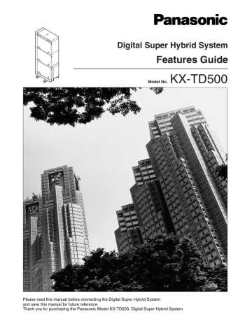 Panasonic KX-TD500 Telephone User Manual | Manualzz
