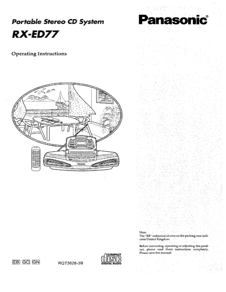 Panasonic Rx Ed77 Stereo System User Manual Manualzz