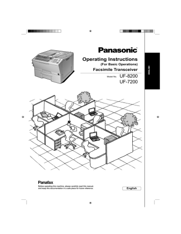 Panasonic UF-7200 All in One Printer User Manual | Manualzz