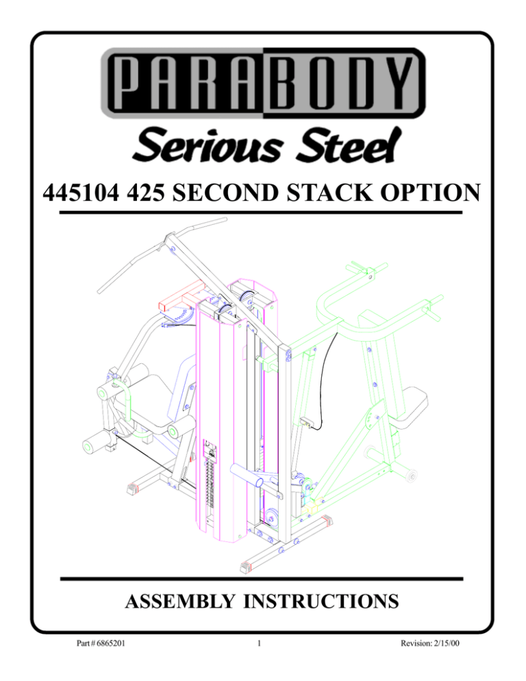 ParaBody 425/660 Home Gym User Manual | Manualzz