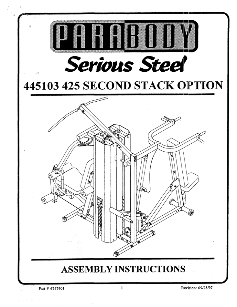 ParaBody 445103 Home Gym User Manual | Manualzz