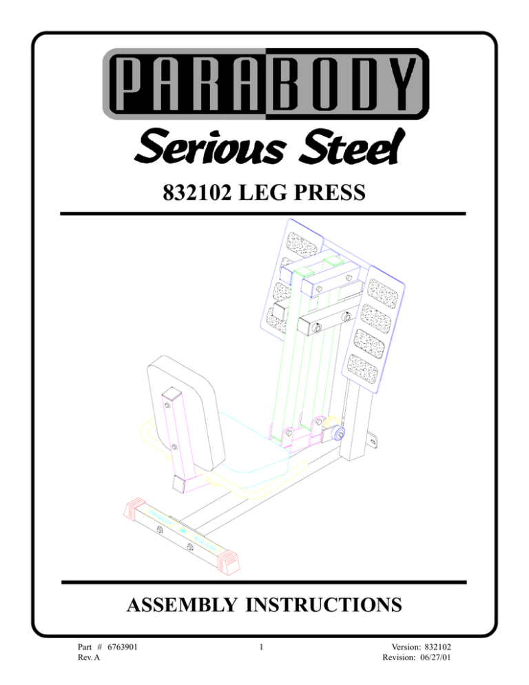 ParaBody 832102 Home Gym User Manual | Manualzz