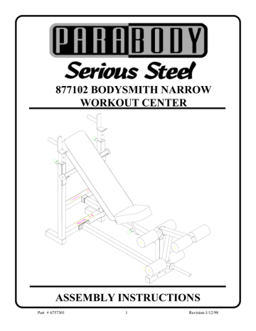 bodysmith by parabody user manuals