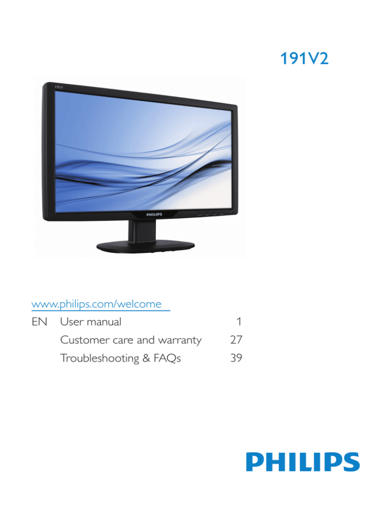 Philips 191v2 Computer Monitor User Manual Manualzz