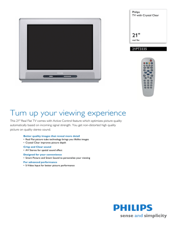 Philips 21PT3335 Flat Panel Television User Manual | Manualzz