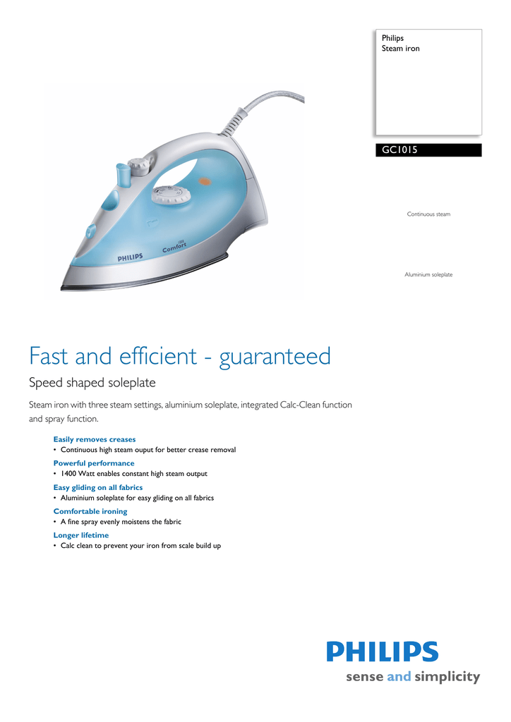philips steam iron gc1015