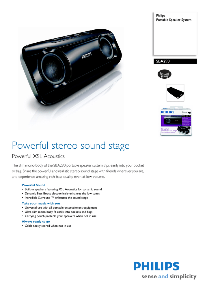 philips portable speaker system