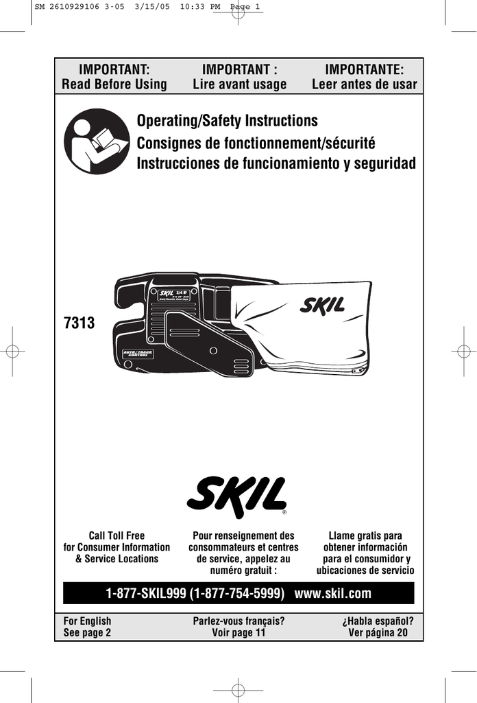 porter cable belt sander 352vs manual