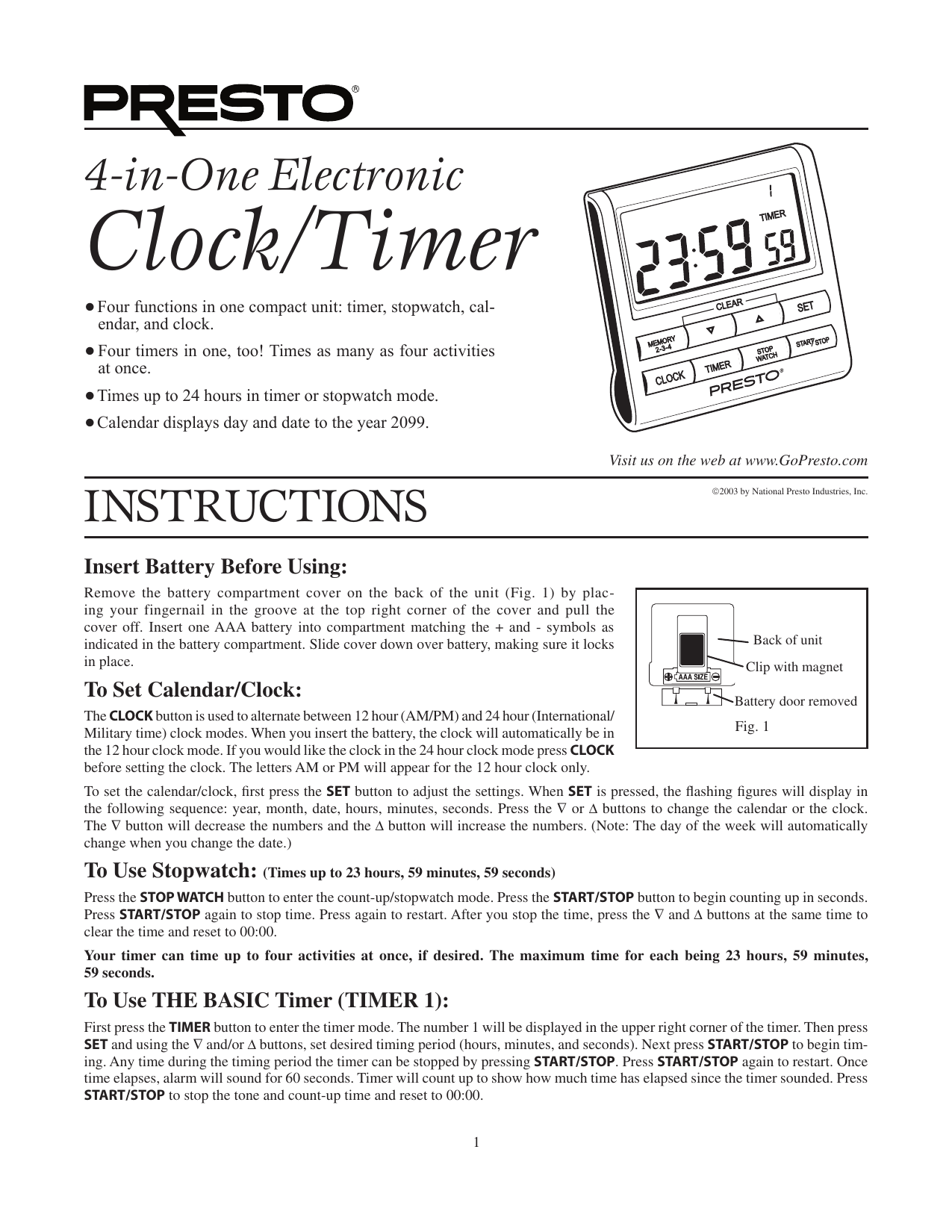 nike presto watch manual