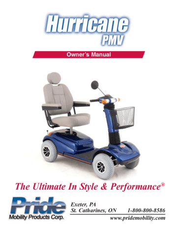 Pride Mobility PMV5000 Automobile Owner's Manual | Manualzz
