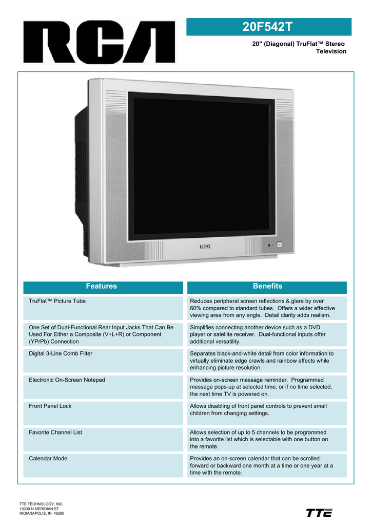 Rca 20f542t User Manual Manualzz Rca 20f542t User Manual Manualzz