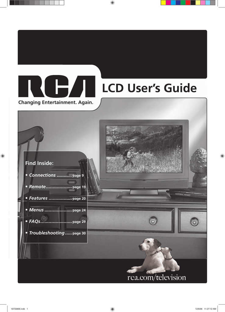 RCA L15D20 Flat Panel Television User Manual | Manualzz