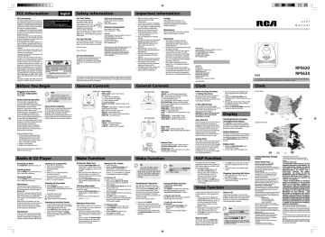 RCA RP5620 Clock Radio User Manual | Manualzz