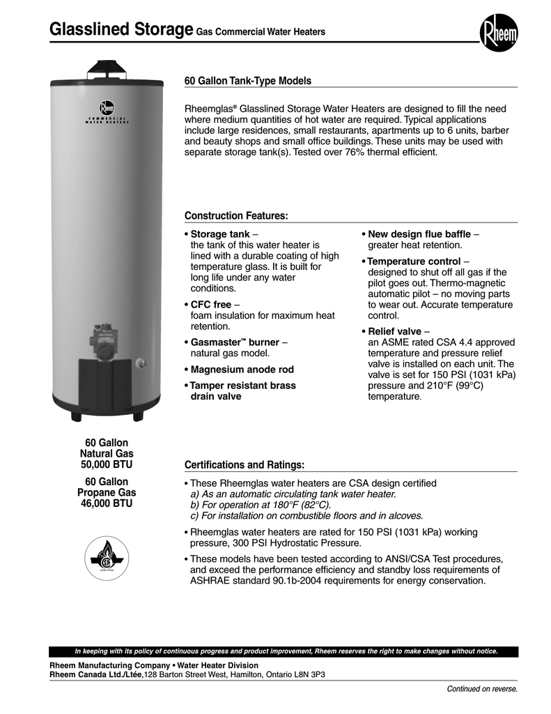 Rheem water heater xe50m06st45u1 manual