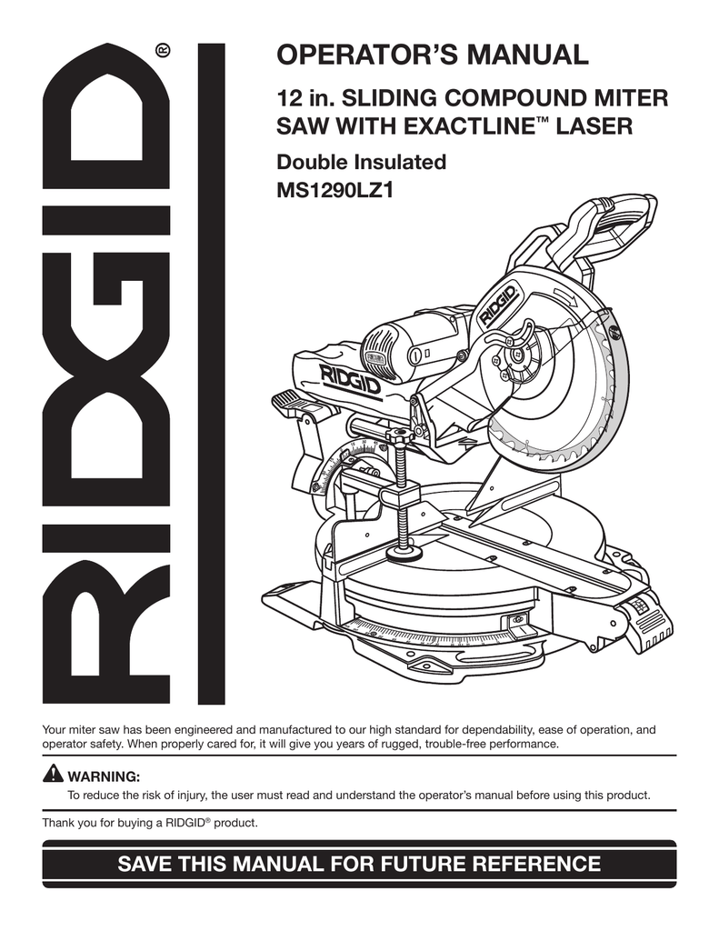 Ridgid Miter Saw Parts Ms1290lz1 Reviewmotors.co