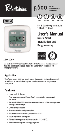 Details about   Robertshaw Temperature Controller EAC-3H New 
