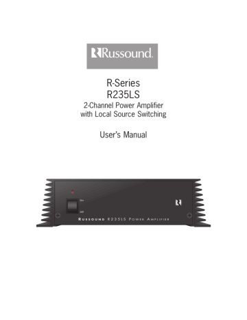 Russound R235LS Stereo Amplifier User`s manual | Manualzz