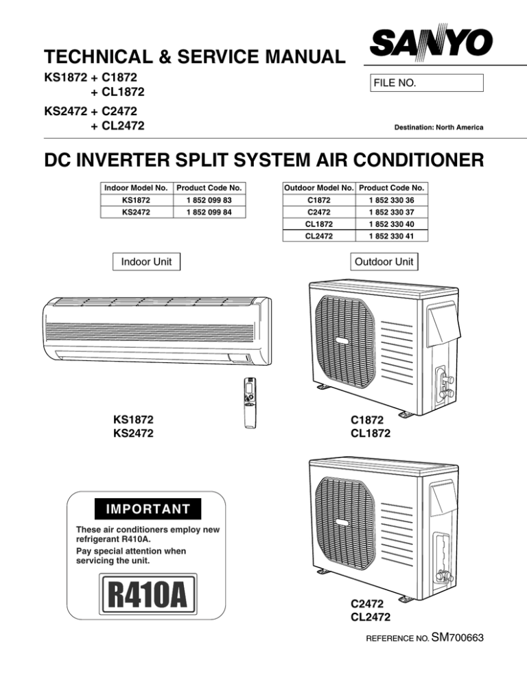 Sanyo C2472 Air Conditioner User Manual Manualzz