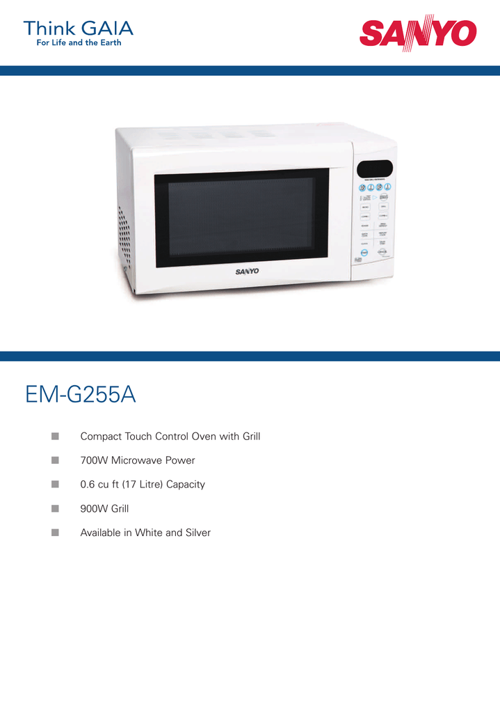 Sanyo EMG255A Microwave Oven User Manual Manualzz