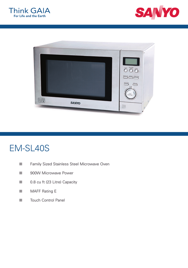 Sanyo Em Sl40s Microwave Oven User Manual Manualzz Sanyo Em Sl40s Microwave Oven User