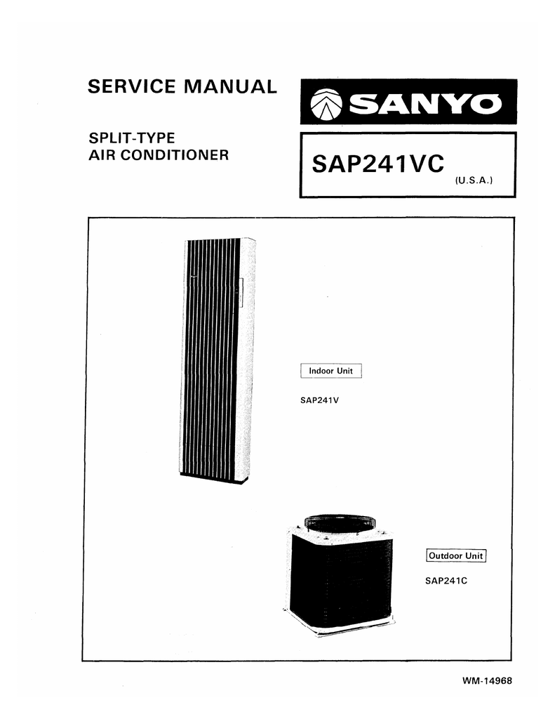 Sanyo SAP241V Air Conditioner User Manual | Manualzz
