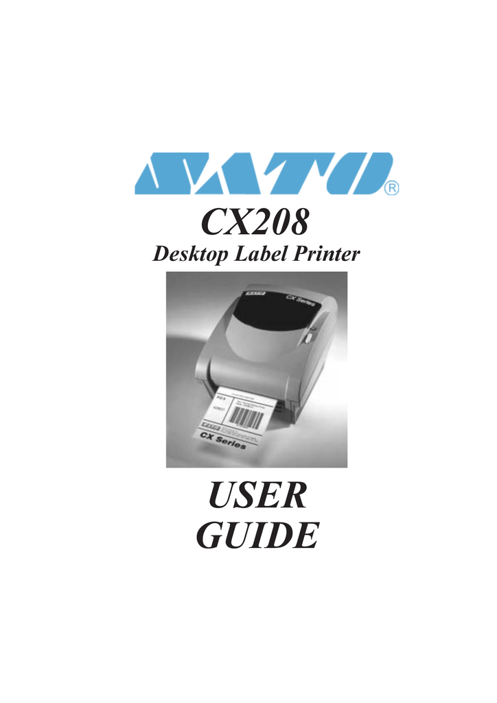 SATO 208 Printer User Manual Manualzz
