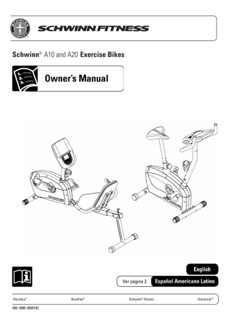 Schwinn a25 discount recumbent bike manual