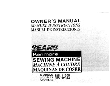 Kenmore 385 type 1 series Service Manual 