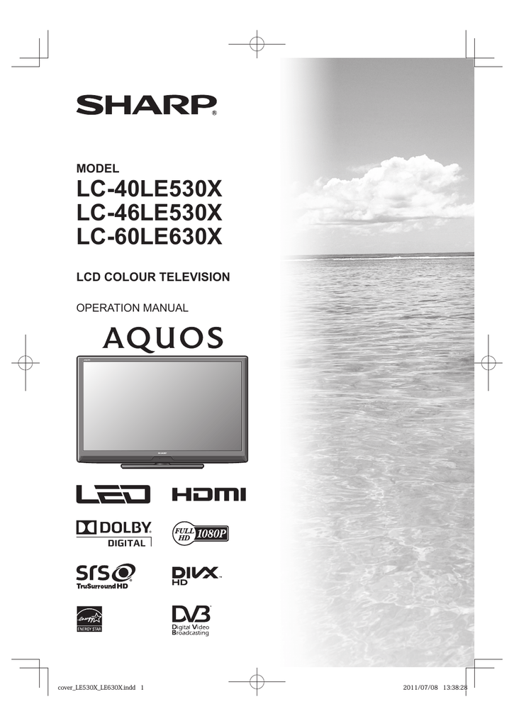 Sharp LC40LE530X CRT Television User Manual Manualzz