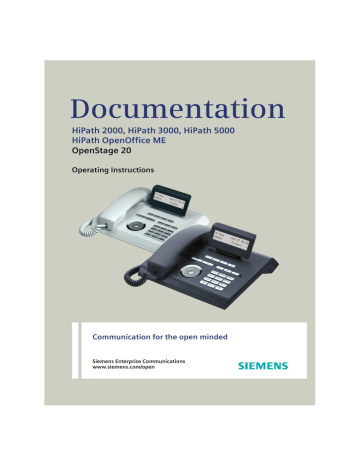 Siemens 2000 Telephone Operating instructions | Manualzz