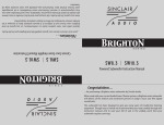 Sinclair Audio BrightoN SW8.3, BrightoN SW10.3 powered subwoofer Instruction Manual