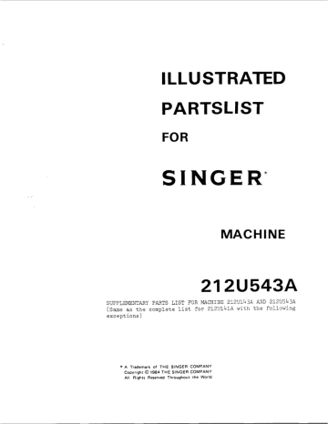 Singer 212U543A Sewing Machine User Manual Manualzz picture